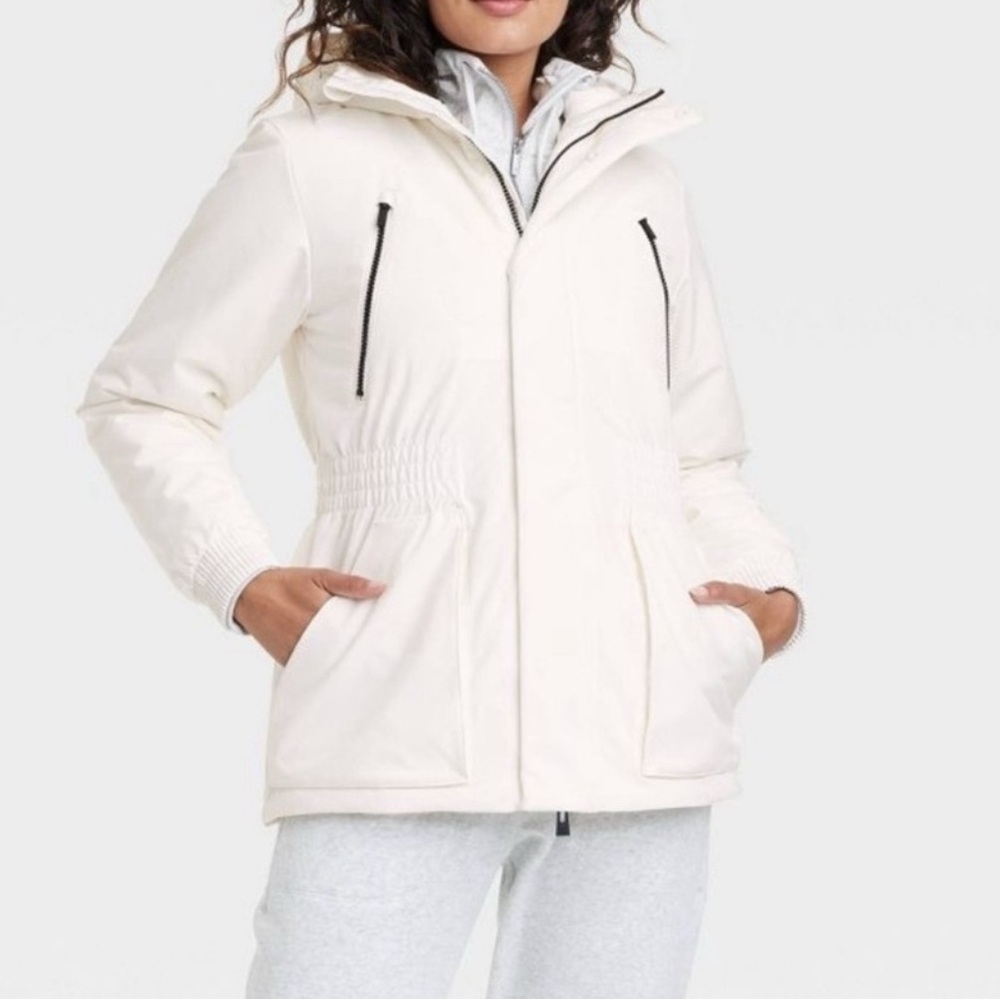 All in Motion Women's White Snowsport Jacket with Hood